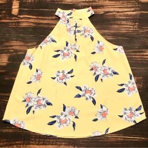 Yellow Floral Tank Top
